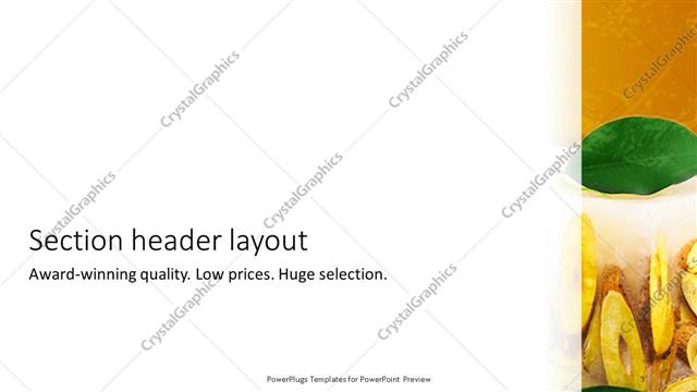 Section Header presentation slide layout