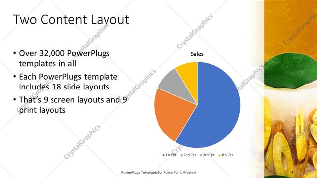Two Content presentation slide layout