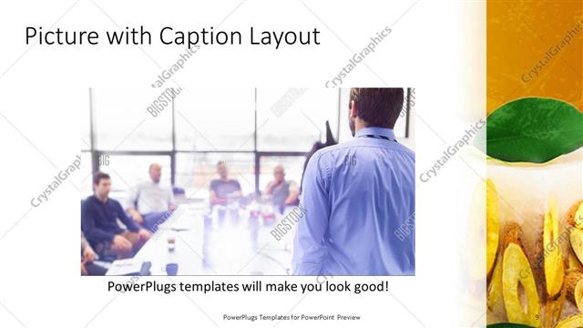 Picture with Caption presentation slide layout