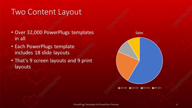 Two Content presentation slide layout