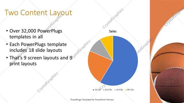 Two Content presentation slide layout