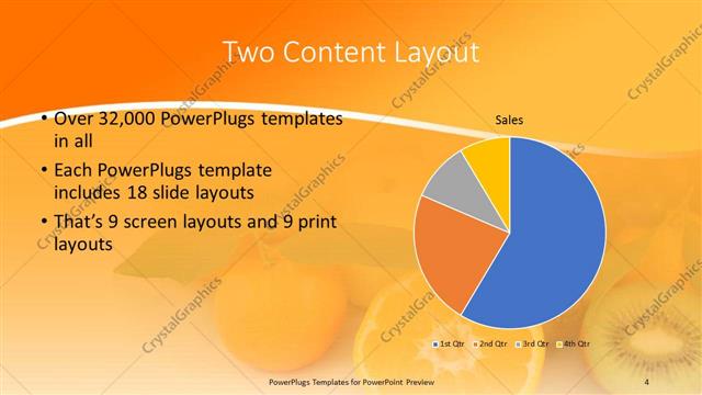 Two Content presentation slide layout