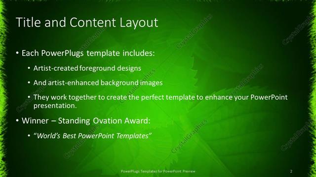 Title and Content presentation slide layout