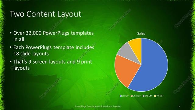 Two Content presentation slide layout