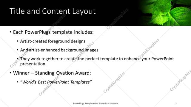 Title and Content presentation slide layout