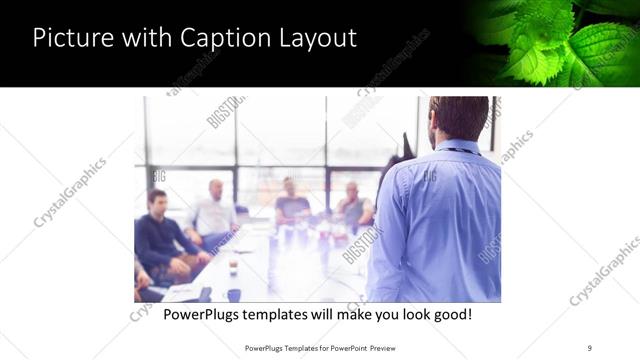 Picture with Caption presentation slide layout