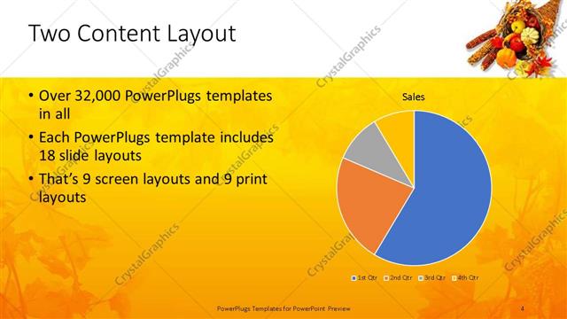 Two Content presentation slide layout