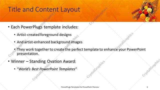 Title and Content presentation slide layout