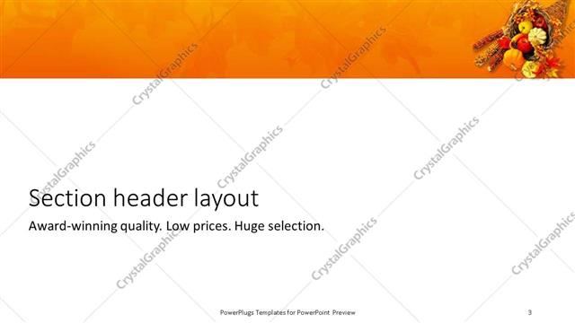 Section Header presentation slide layout