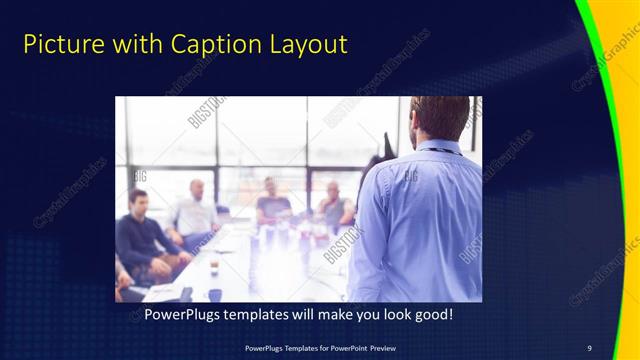 Picture with Caption presentation slide layout