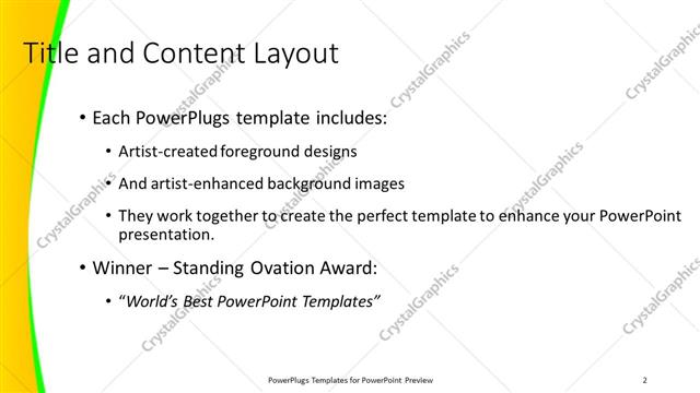 Title and Content presentation slide layout