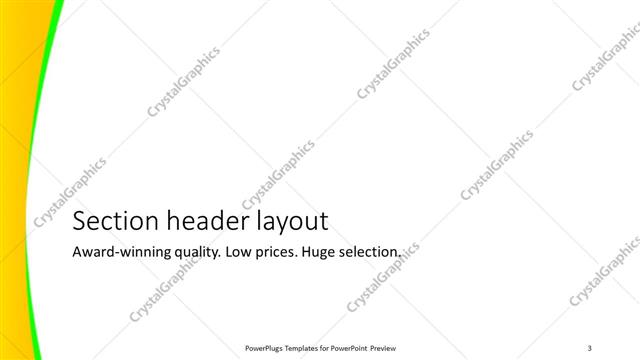 Section Header presentation slide layout