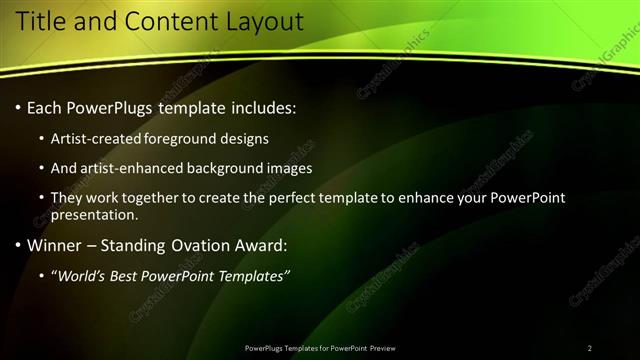 Title and Content presentation slide layout