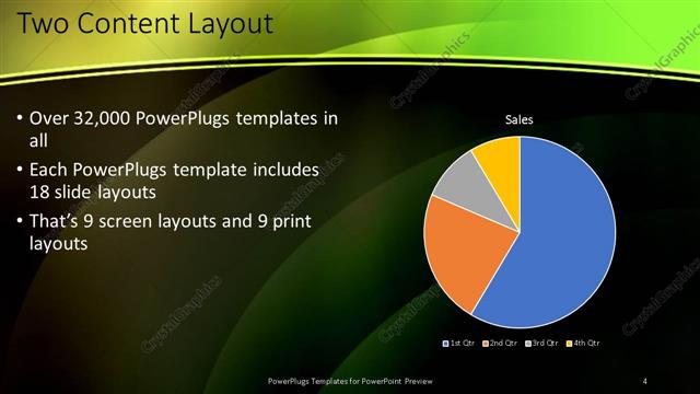 Two Content presentation slide layout