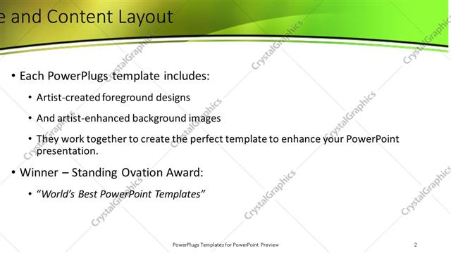Title and Content presentation slide layout