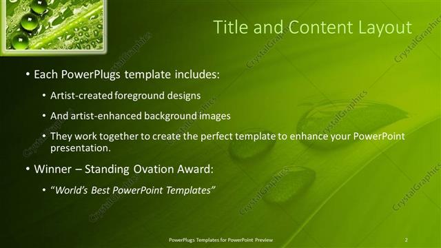 Title and Content presentation slide layout