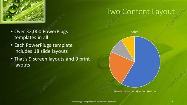 Two Content presentation slide layout