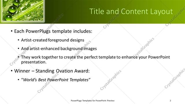 Title and Content presentation slide layout