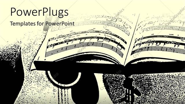  Presentation with guitar - A collection of a guitar and music notebook together