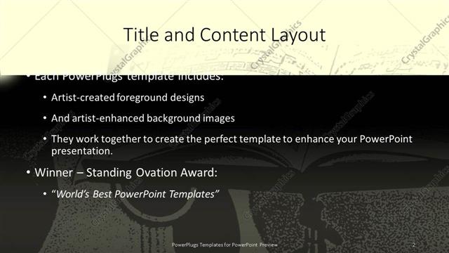 Title and Content presentation slide layout