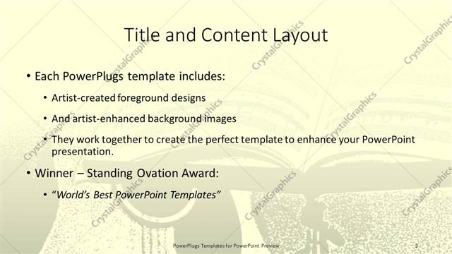 Title and Content presentation slide layout