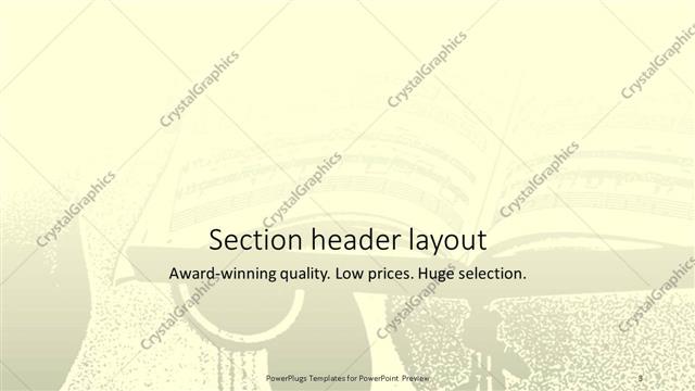 Section Header presentation slide layout