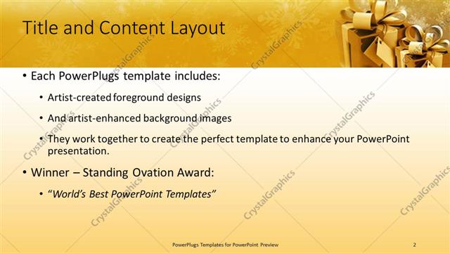 Title and Content presentation slide layout