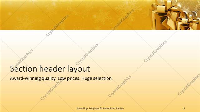 Section Header presentation slide layout