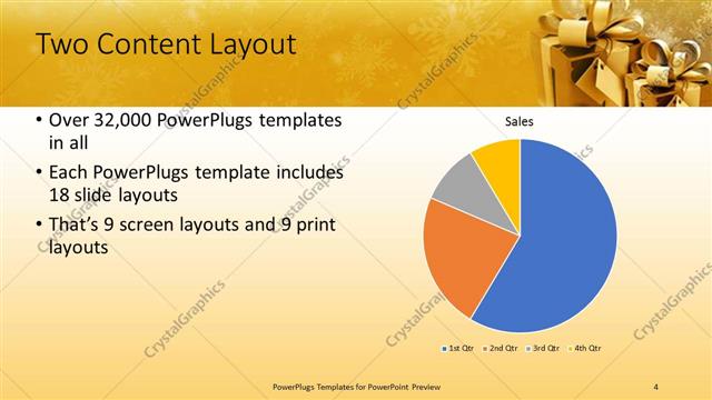 Two Content presentation slide layout