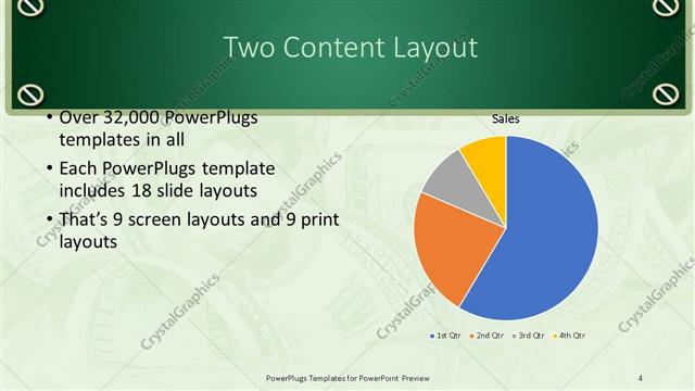 Two Content presentation slide layout