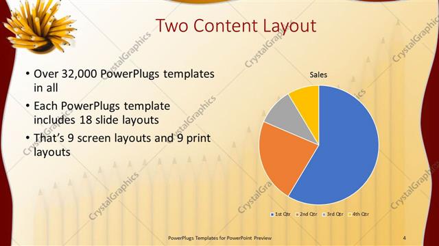 Two Content presentation slide layout
