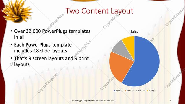 Two Content presentation slide layout