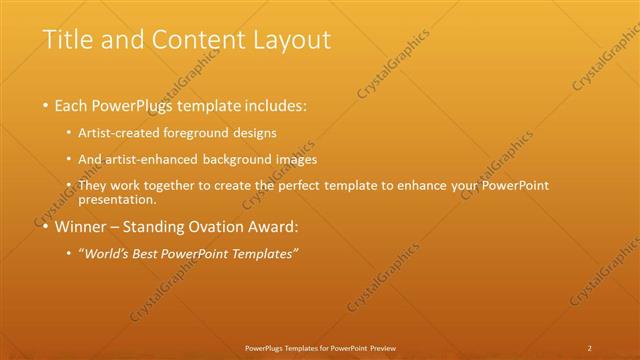 Title and Content presentation slide layout