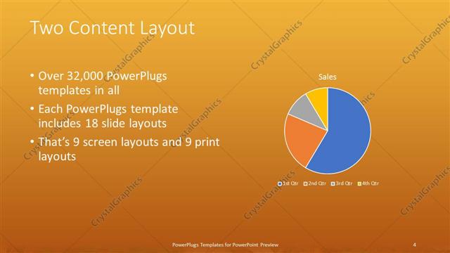 Two Content presentation slide layout
