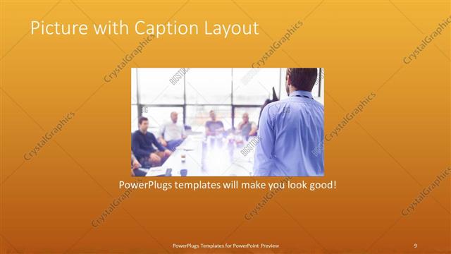 Picture with Caption presentation slide layout