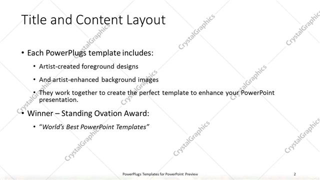 Title and Content presentation slide layout