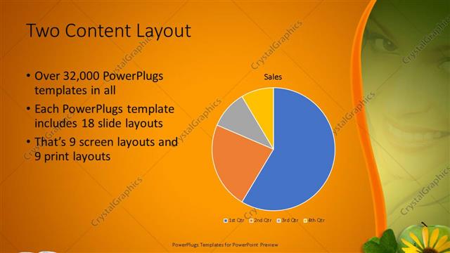 Two Content presentation slide layout