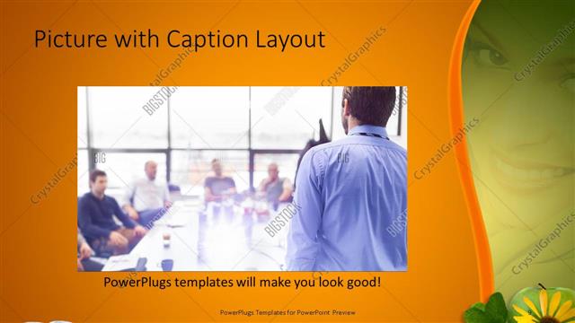 Picture with Caption presentation slide layout