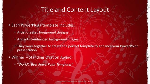 Title and Content presentation slide layout