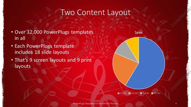 Two Content presentation slide layout