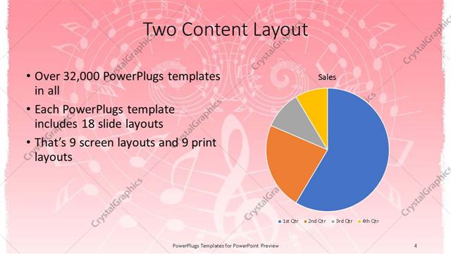 Two Content presentation slide layout