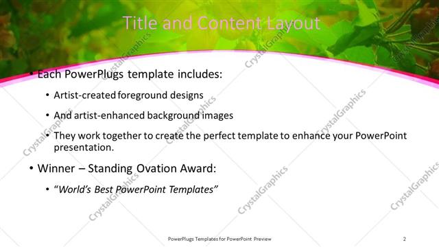 Title and Content presentation slide layout