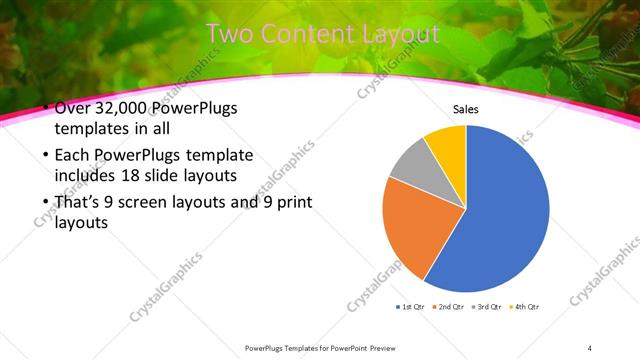 Two Content presentation slide layout