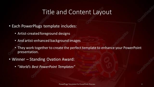 Title and Content presentation slide layout