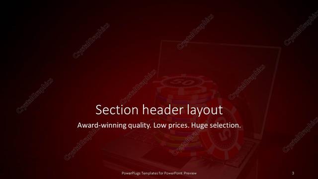 Section Header presentation slide layout