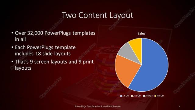 Two Content presentation slide layout