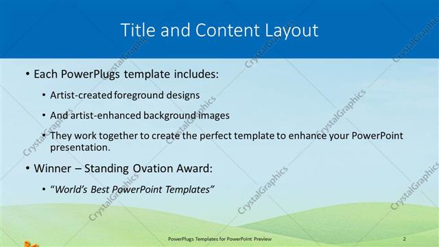 Title and Content presentation slide layout