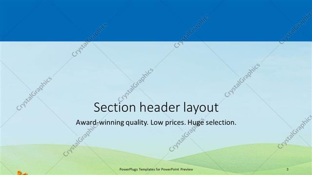 Section Header presentation slide layout