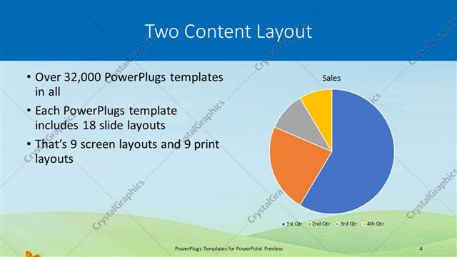 Two Content presentation slide layout
