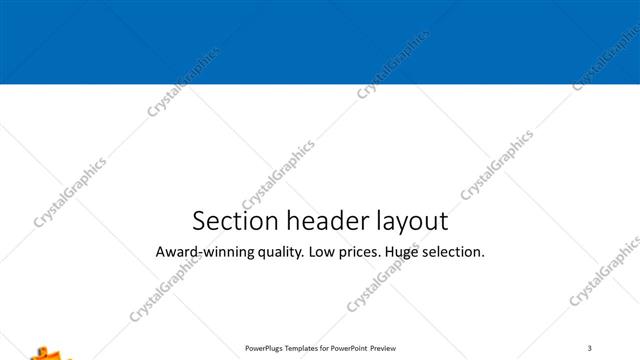 Section Header presentation slide layout